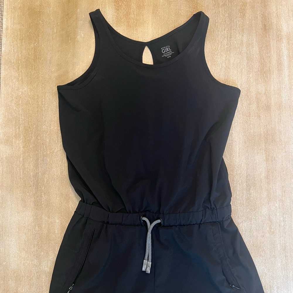 Athleta Girl Black One piece Jump Suit Size 12 Girls